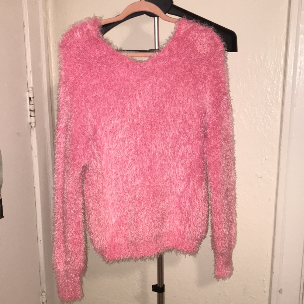 Fluffy Pink Sweater